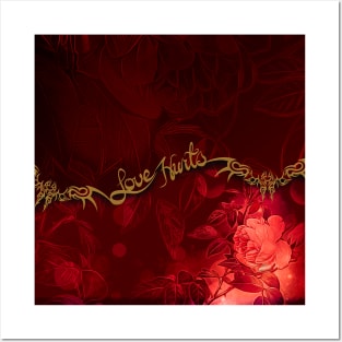 Wonderful elegant red flowers. Posters and Art